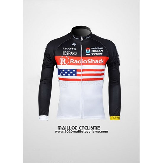 2012 Maillot Ciclismo Radioshack Champion Etats Unis Manches Longues et Cuissard